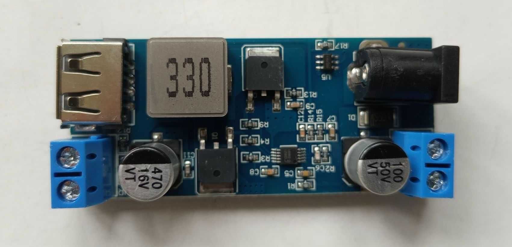 Понижающий стабилизатор DC/DC вход до 35 В выход 5 В 5 А с USB - А