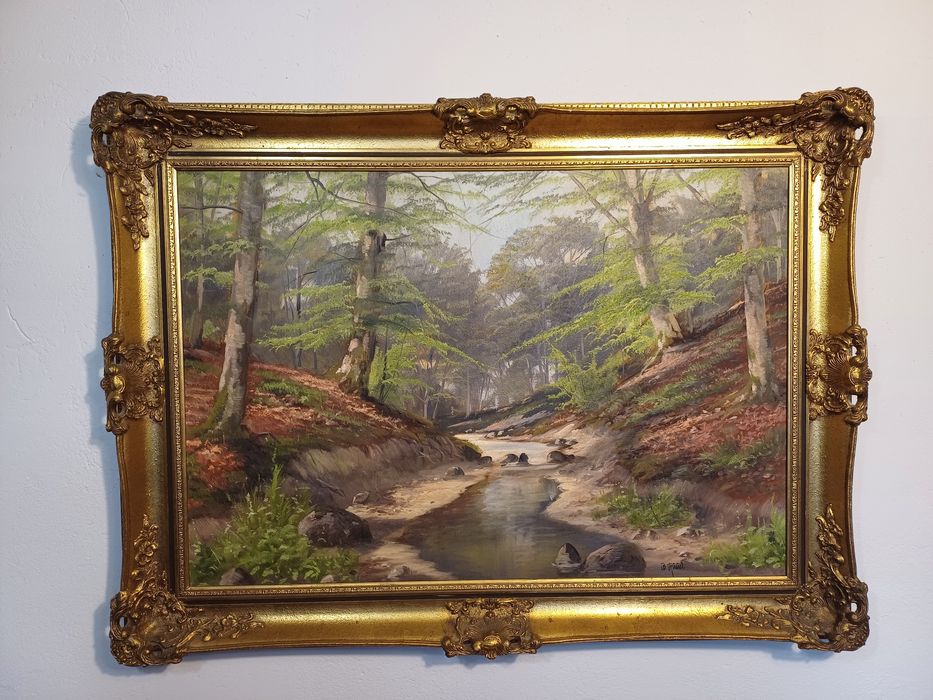 Stary obraz na płótnie BORGE RUUD NIELSEN (1925 -1998)