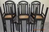 drewniane tapicerowane krzesła 6 sztuk