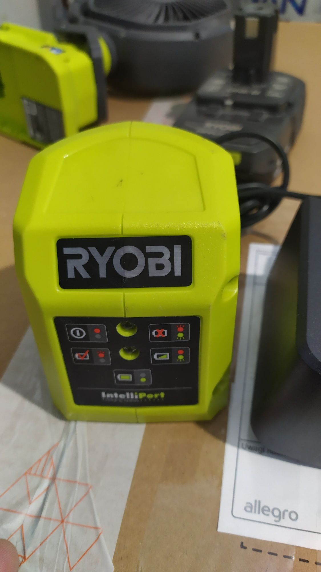 Ryobi 18V wentylator wiatrak klips zestaw