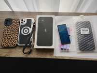 iPhone 11 + 2 etui + ładowarka + bateria + tylnia obudowa