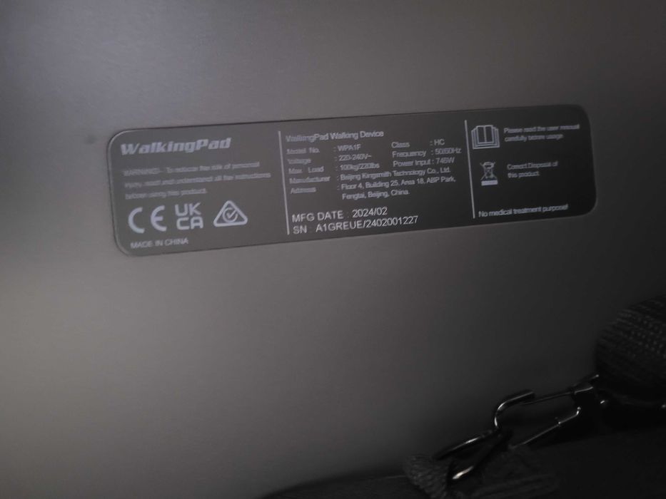 Bieżnia do chodzenia Kingsmith walking pad WPA1F-TYLKO ODBIÓR OSOBISTY