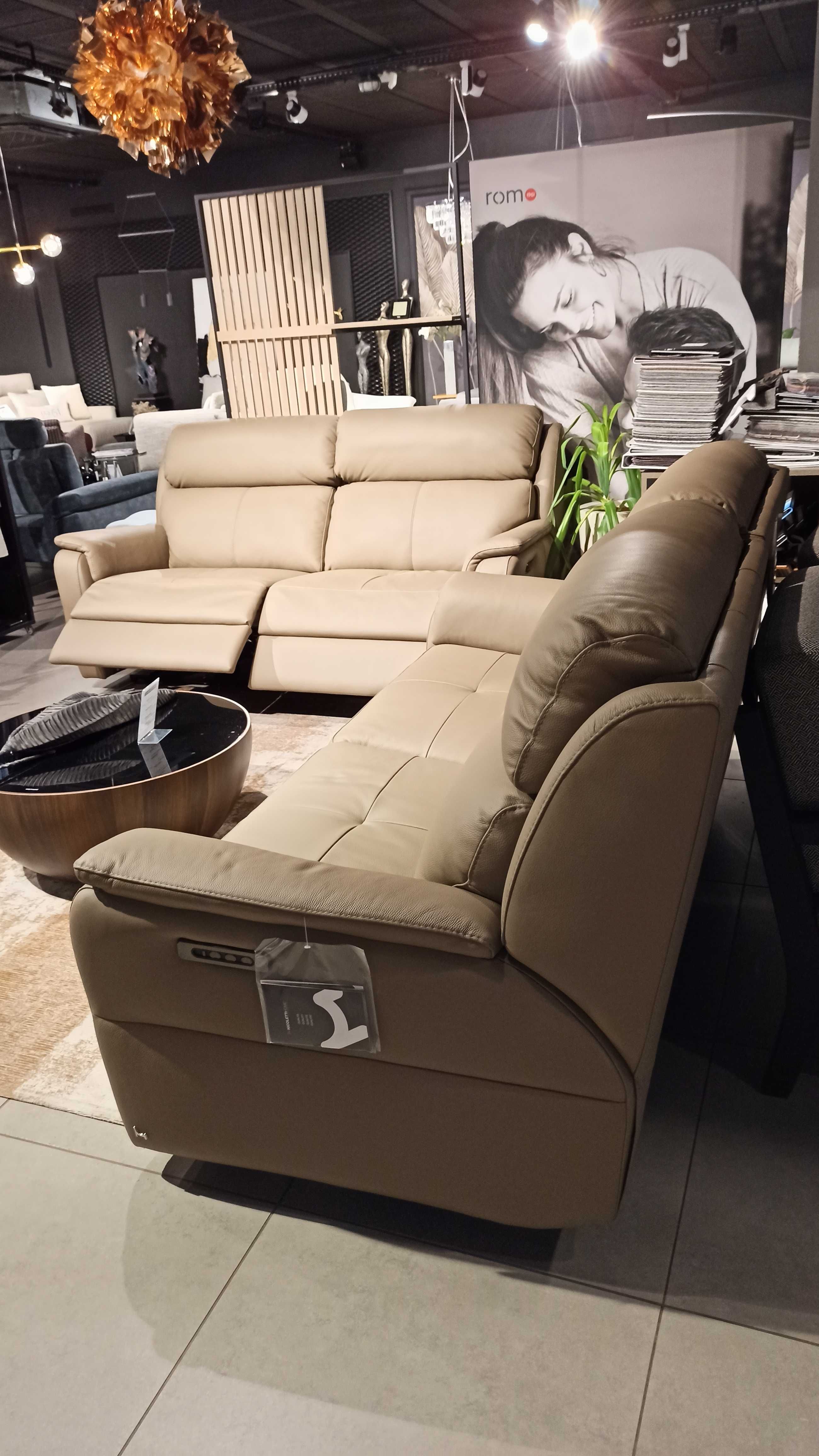 -37% Cincinnatti sofa włoska funkcje relaks skóra naturalna