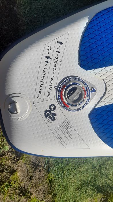 Deska sup mistral 320cm z żaglem dwukomorowa+dwa siedziska pompa