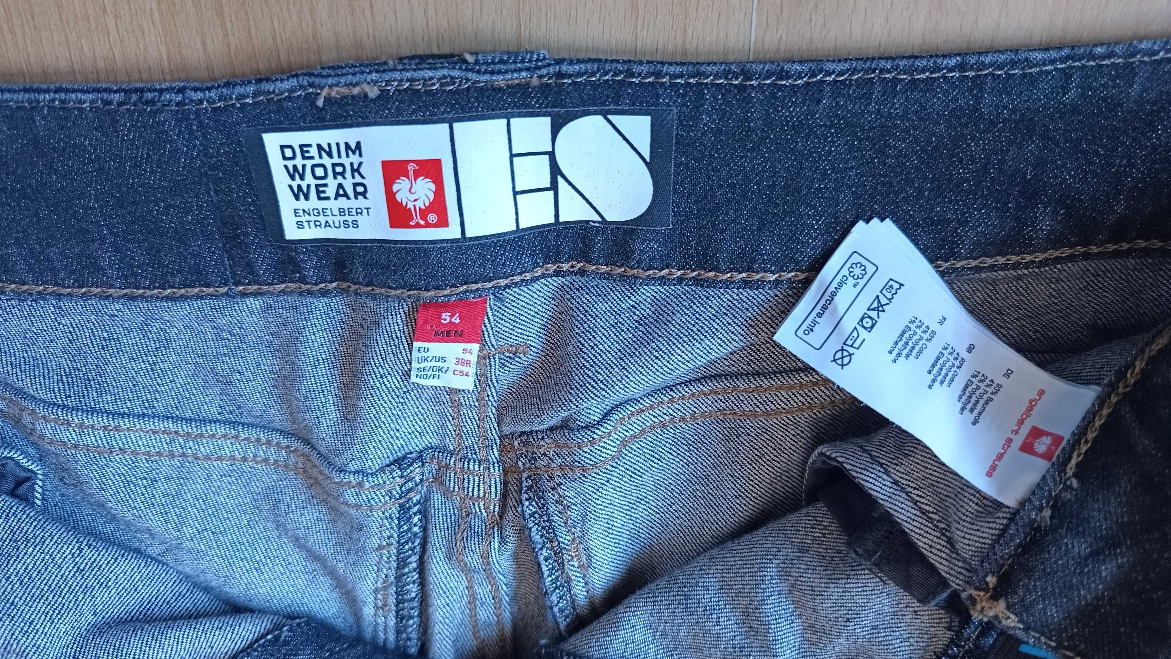 Krótkie spodnie ENGELBERT STRAUSS CARGO POWERDENIM r.XL(54) st.idealny