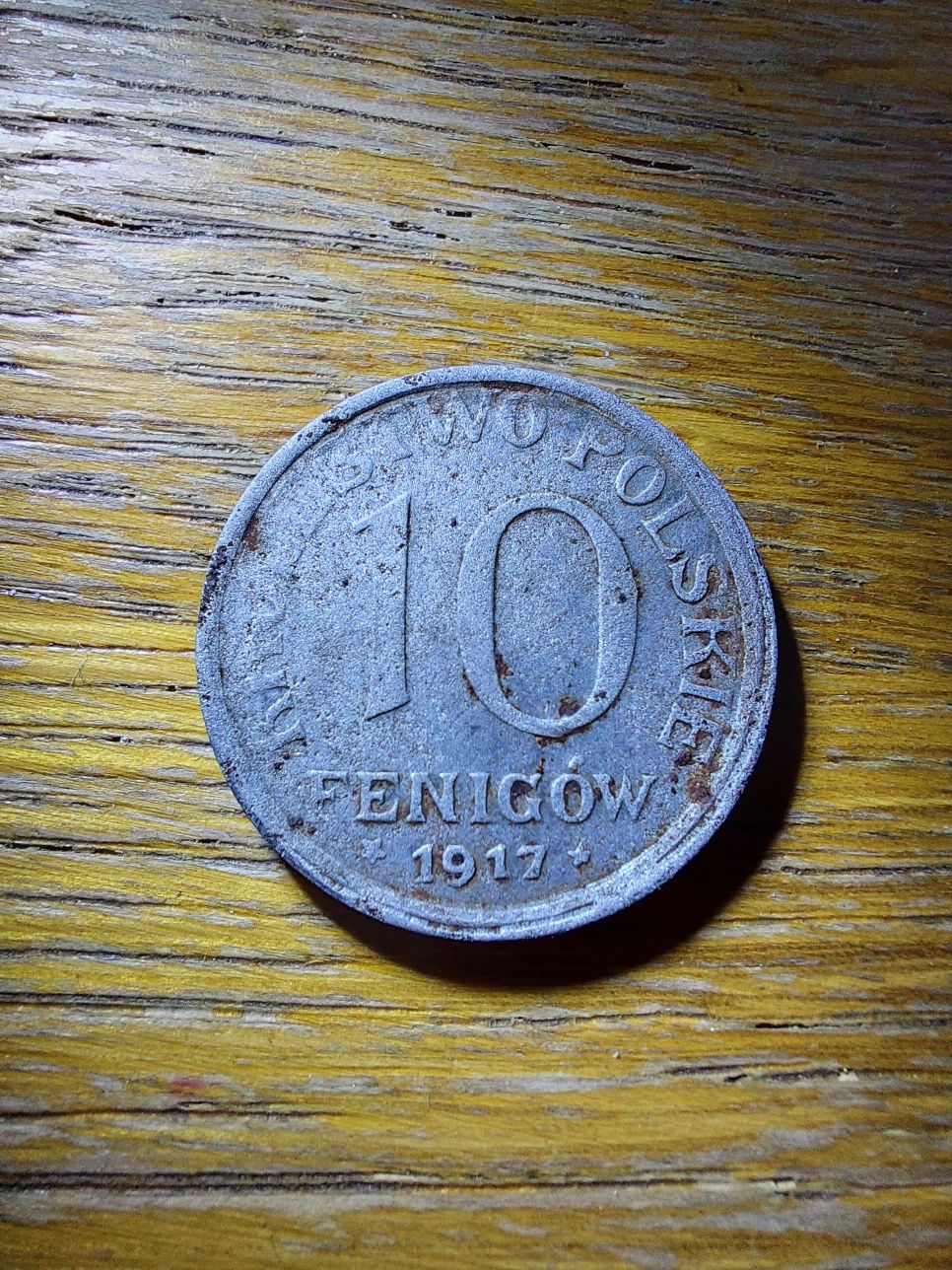 Moneta 10 fenigów Królestwo Polskie 1917r NBO