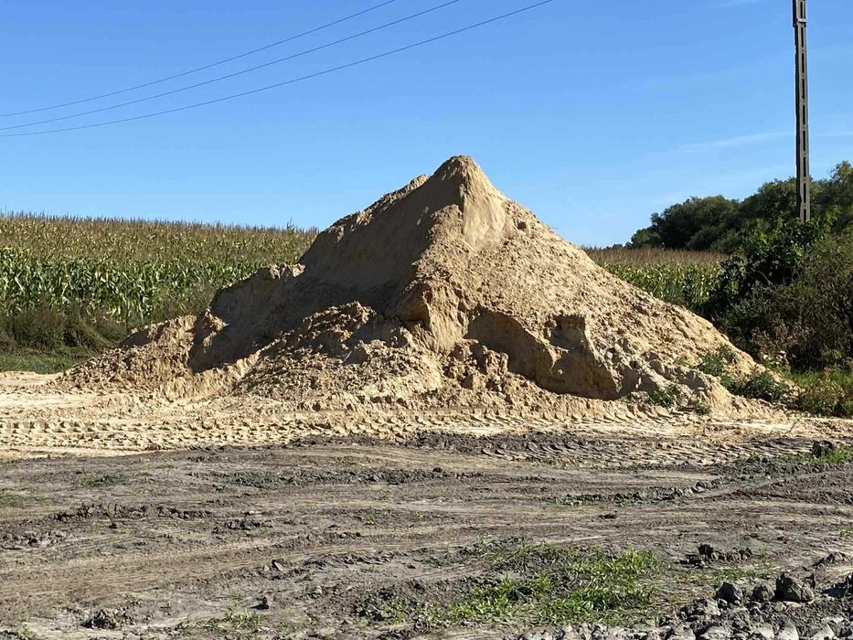 Piach, ziemia, kruszywa, pellet, transport wywrotka + HDS, koparka