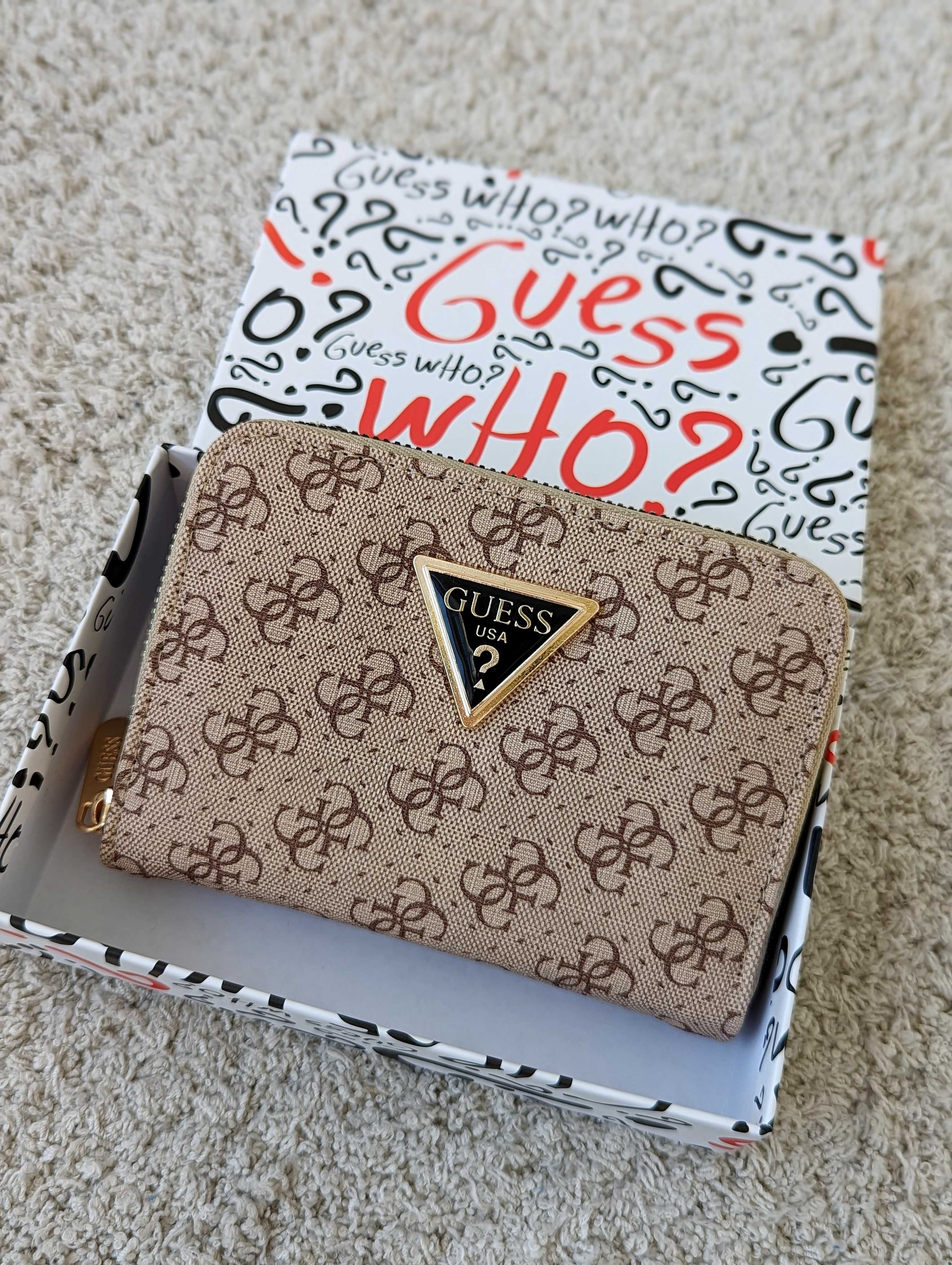 Женский кошелек Guess средний Гесс черный