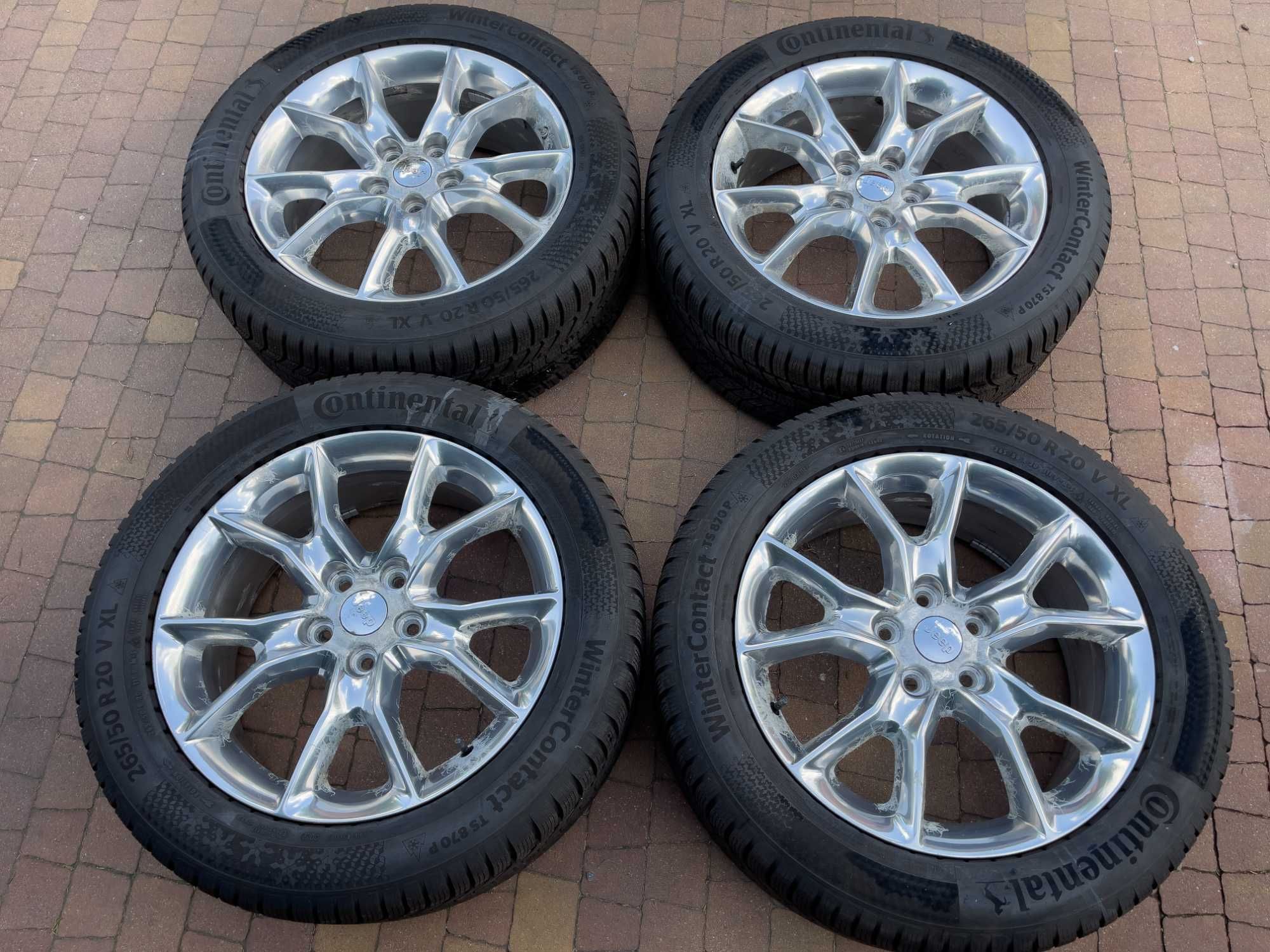 3875. Koła zimowe Jeep Grand Cherokee WK2 5x127 265/50/20 2022r 8mm
