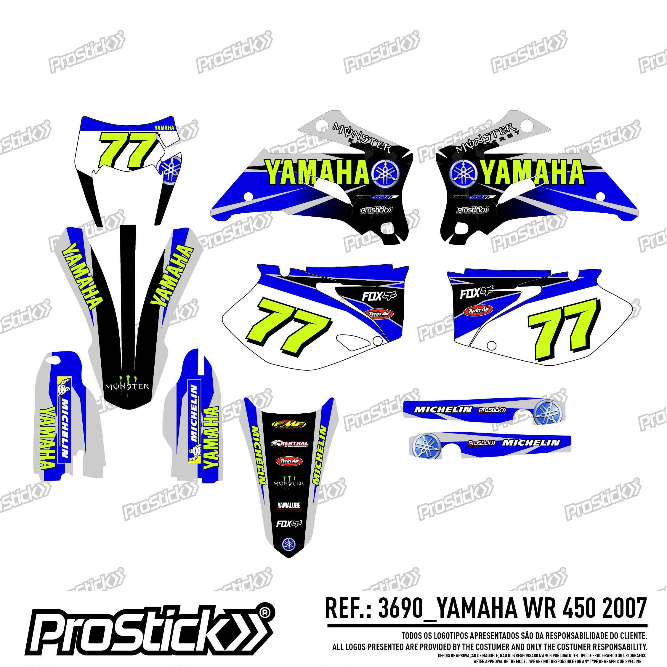 Kit Autocolantes Yamaha Yz WR