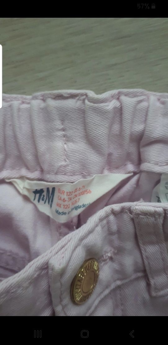 H&M Spodnie z kotkiem rozm. 122 , 6-7 lat