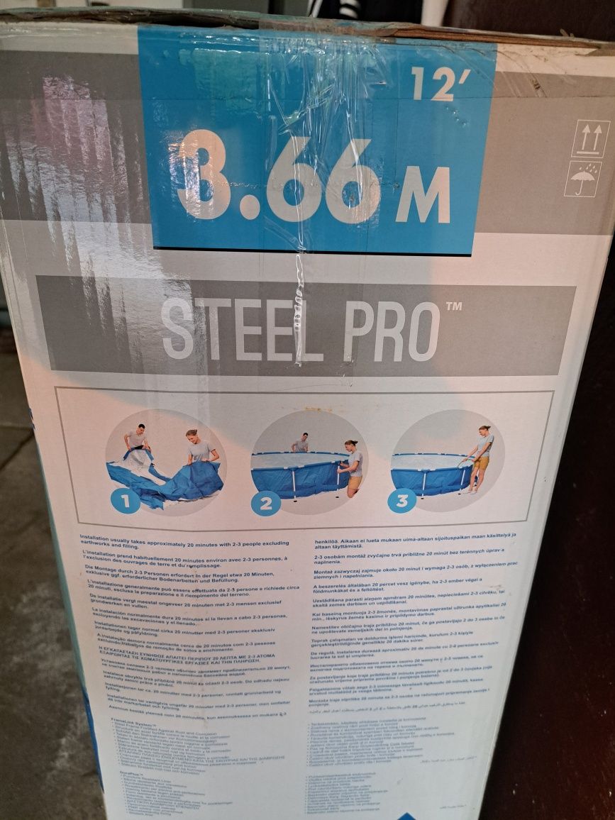 Basen ogrodowy ze stelażem