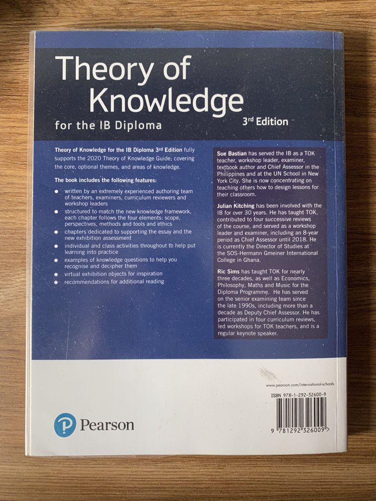Theory of Knowledge IB diploma Bastian Kitching Sims