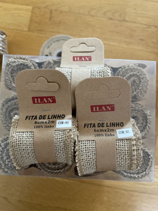 Vendo rolos de fita de serapilheira e filta de linho