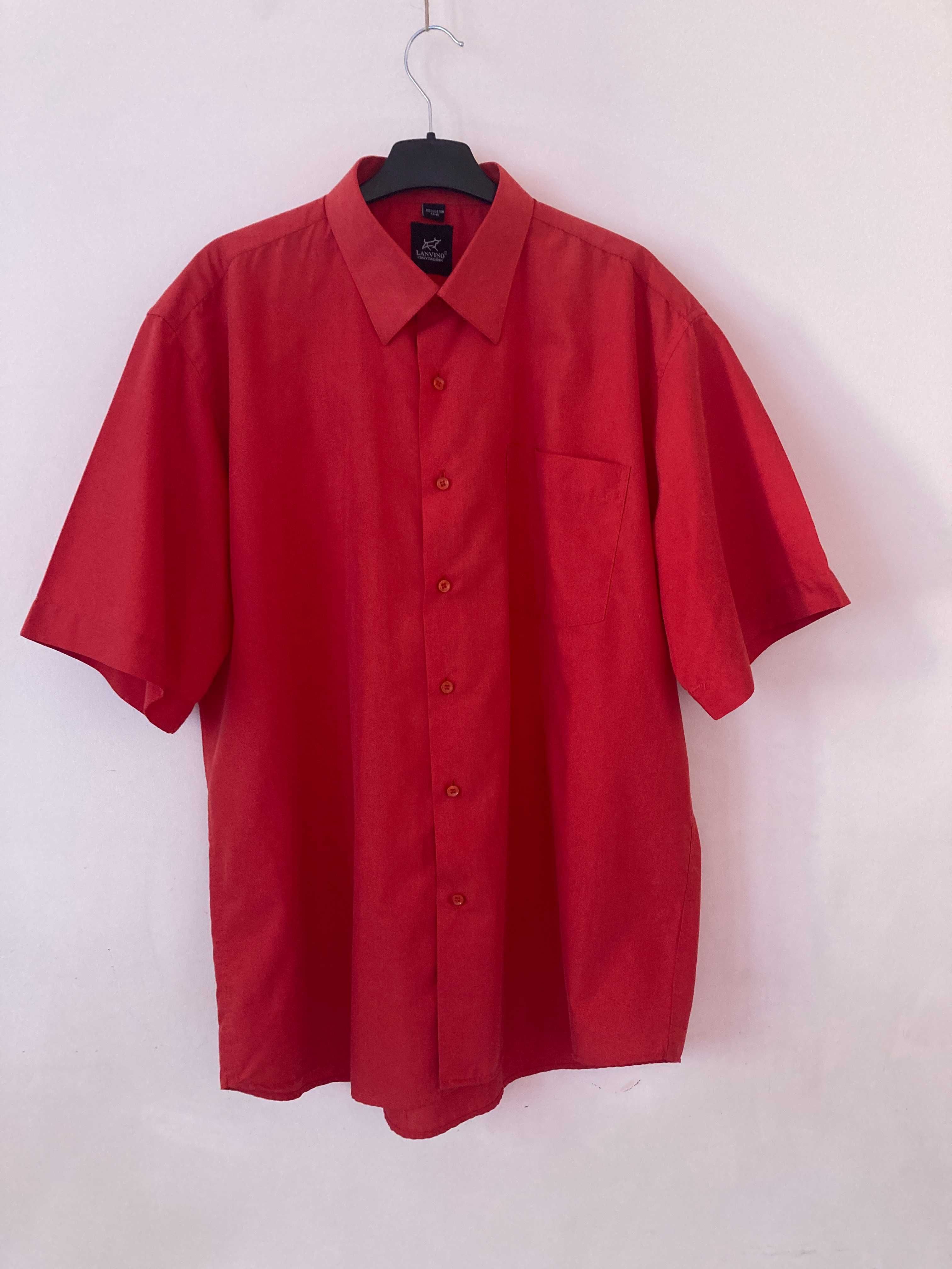 Czerwona koszula męska 44/45 LANVINO