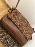 Mala de pele castanha da Massimo Dutti