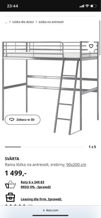 Lozko na antresoli IKEA