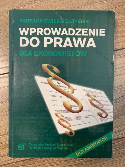 Wprowadzenie do prawa dla ekonomistów | Ćwierz-Matysiak