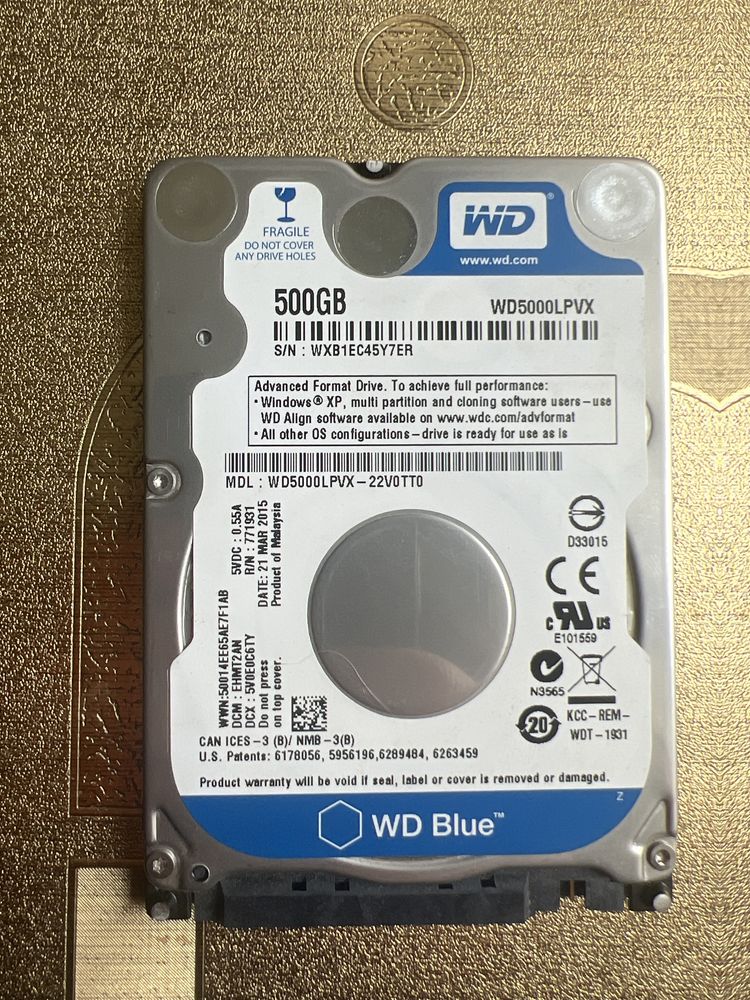 Жесткий диски HDD 500gb