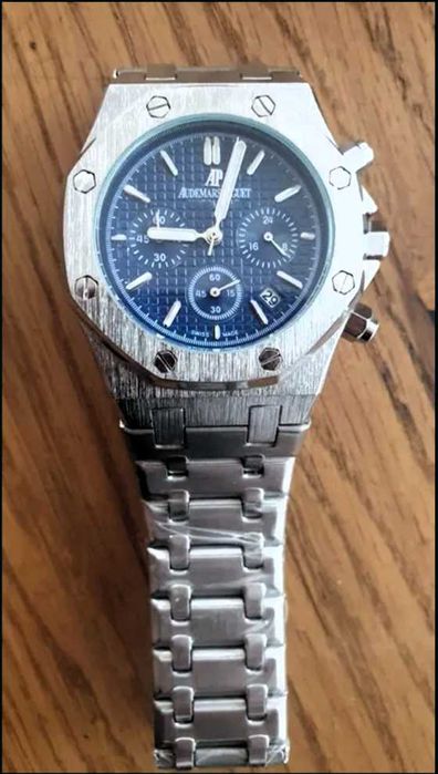 Luksusowy ! "Audemars Piguet"  z Bransoletą Srebrny 3D ! Uniseks !