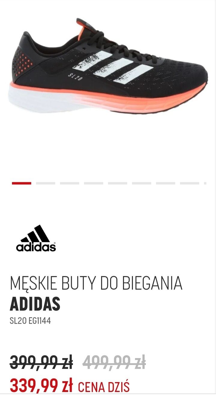 Adidas SL20 buty męskie 43.5 z metki 45 1/3