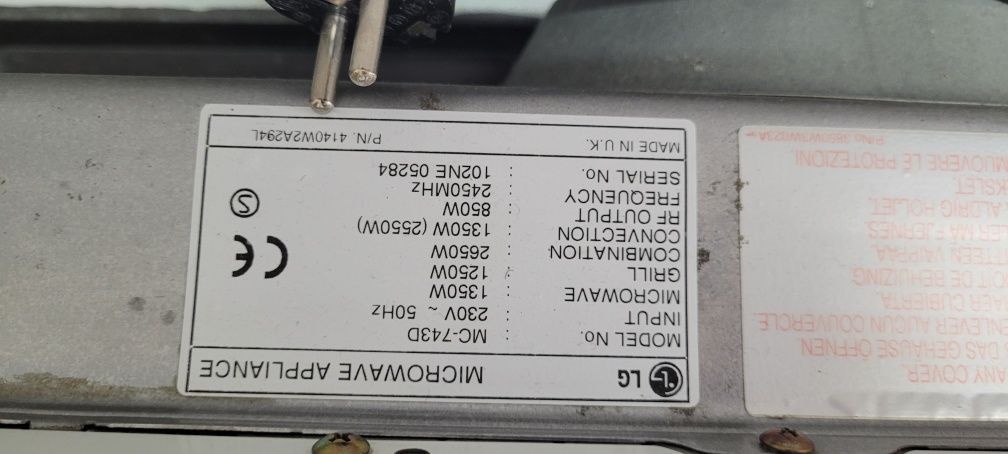 Mikrofalówka LG Combi MC-743D