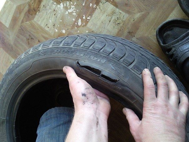 Ремонт Гриж Шин Порізів Вулканізація Шино Ремонт боковых порезов варка