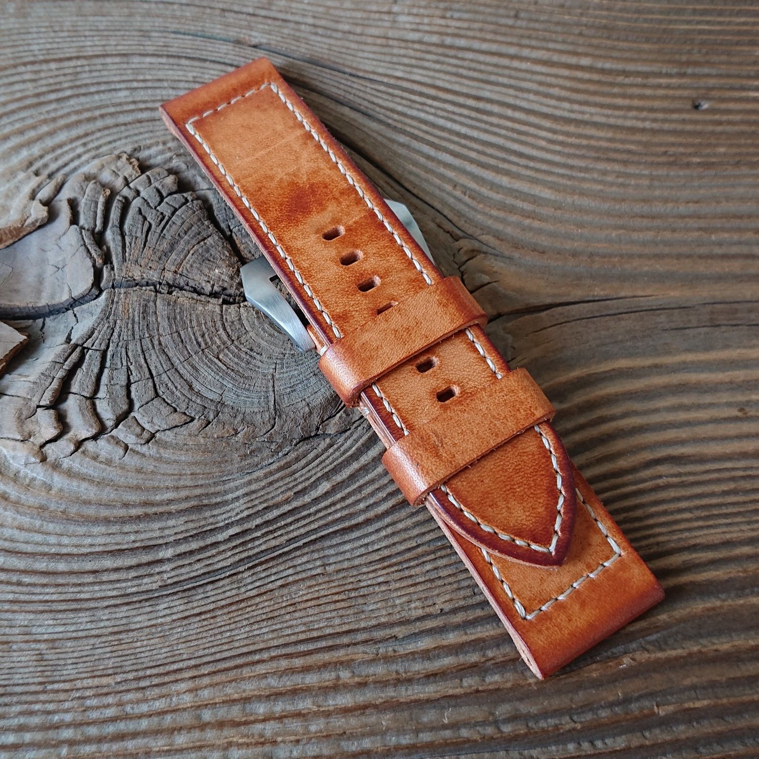 PROMOCJA! Pasek do zegarka Panerai 26 mm handmade skóra ręcznie robion