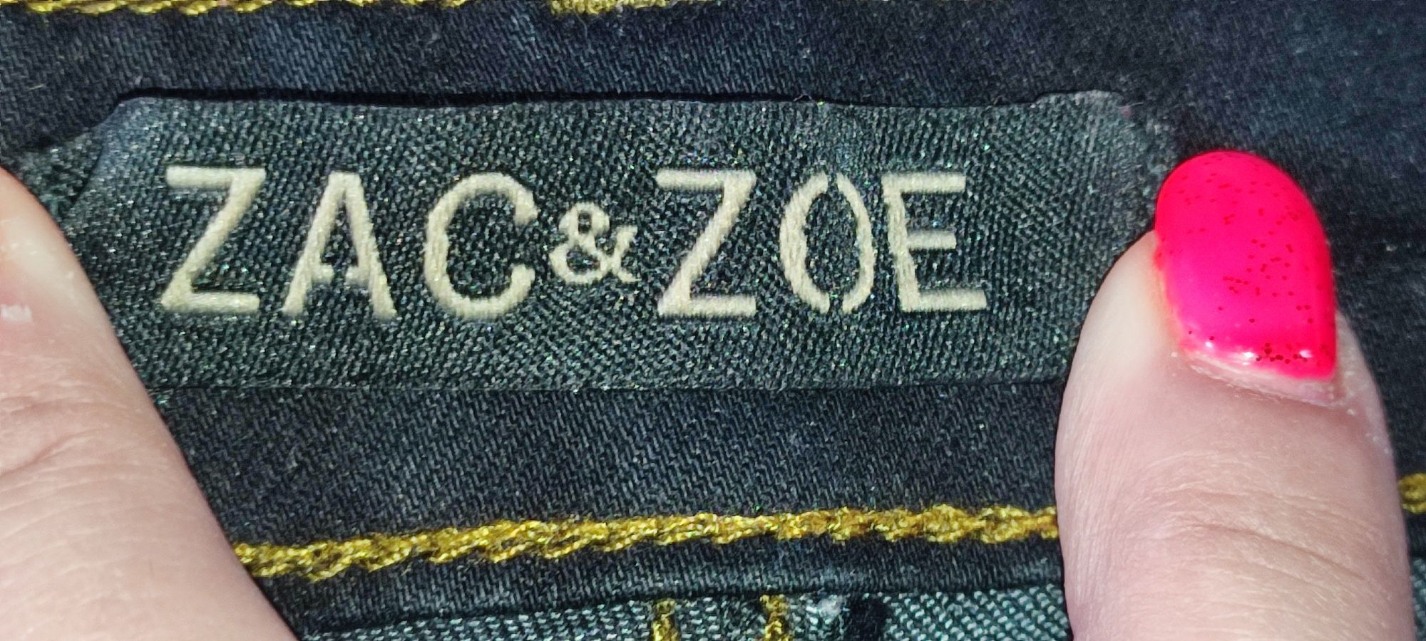 Nowe spodnie jeansy czarne Zac &Zoe rozm M wymiary na fotkach