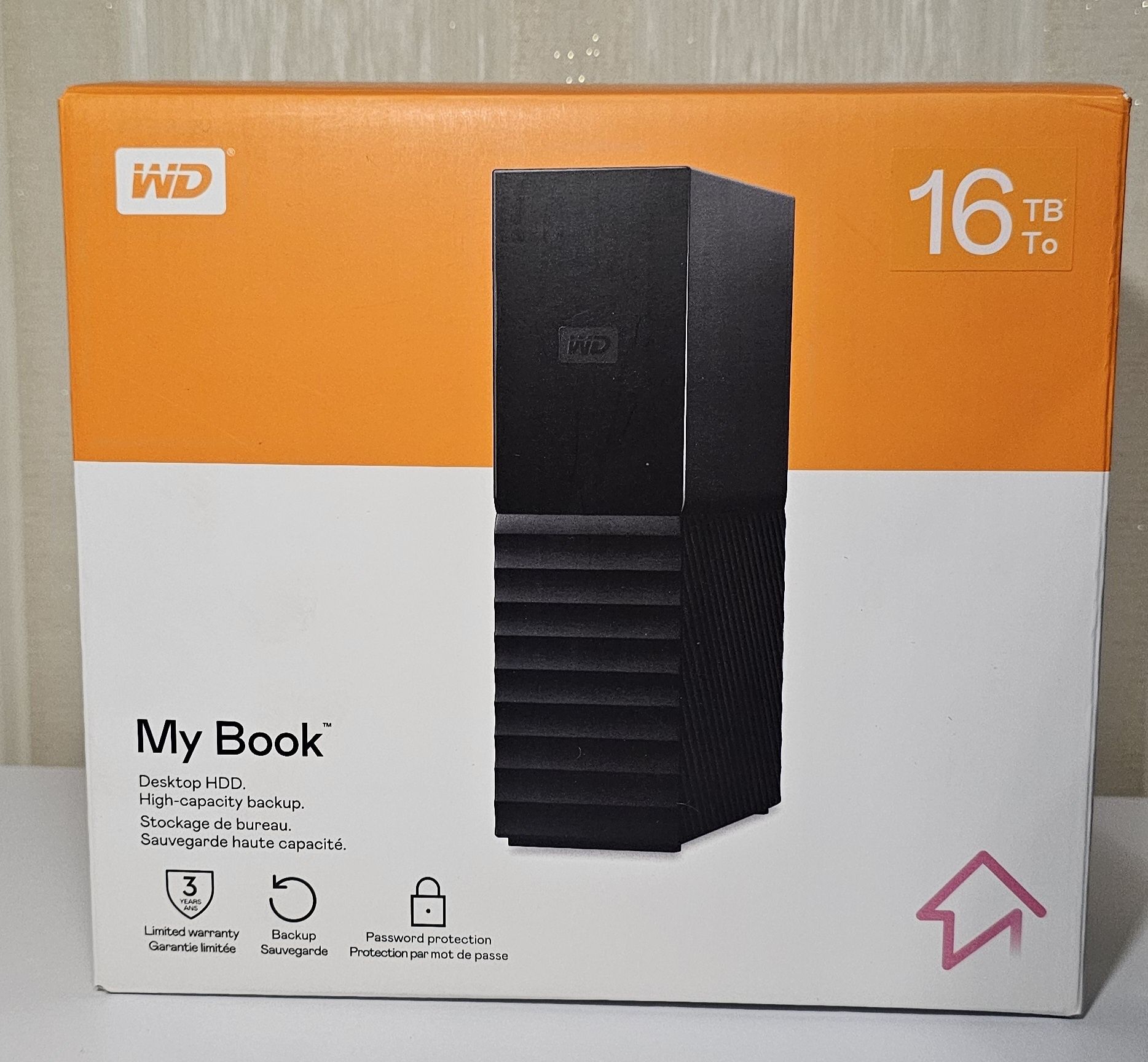 Внешний жесткий диск 3.5" USB 16.0TB WD My Book Black (WDBBGB0160HBK-E