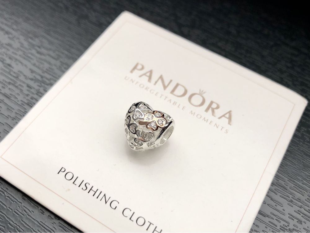 Charms do bransoletki typu pandora serce s925 nowy srebro