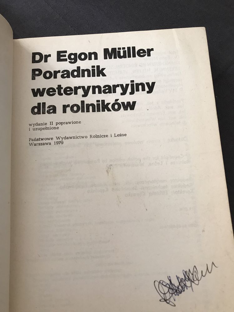 Poradnik weterynaryjny dla rolników Egon Muller