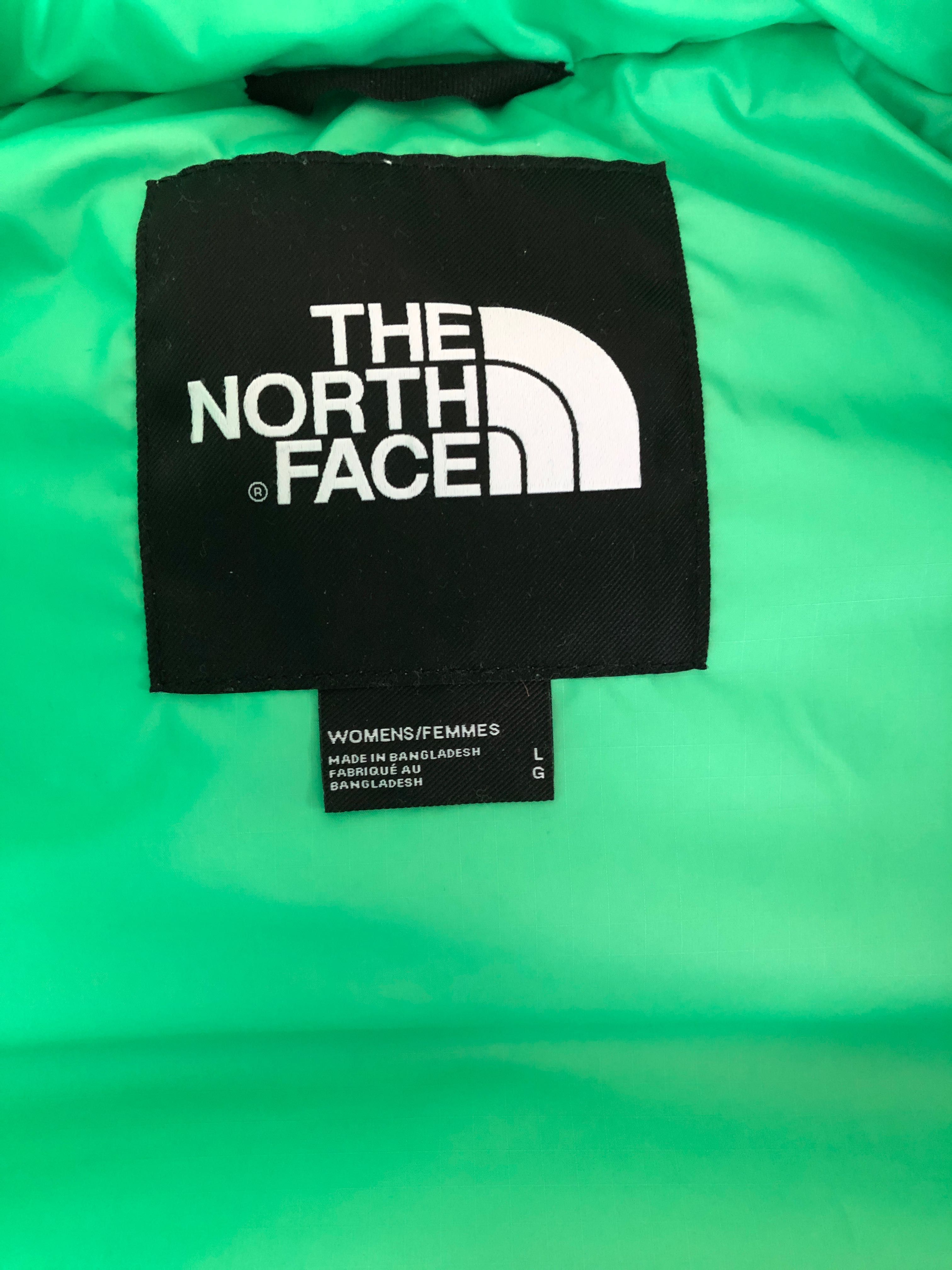 Orginał The north face kurtka L oryginalna zimowa zielona neonowa