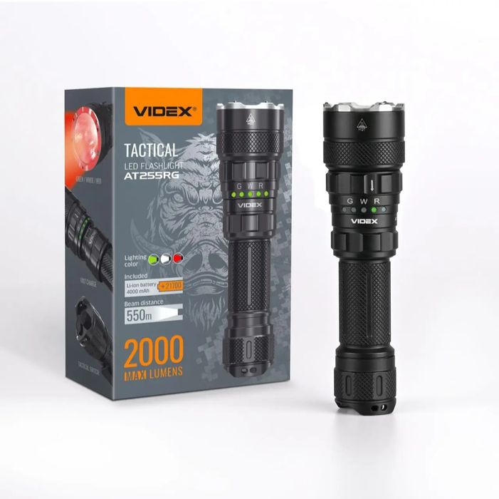 Тактичний світлодіодний ліхтарик VIDEX VLF-AT255RG 2000Lm 5000K