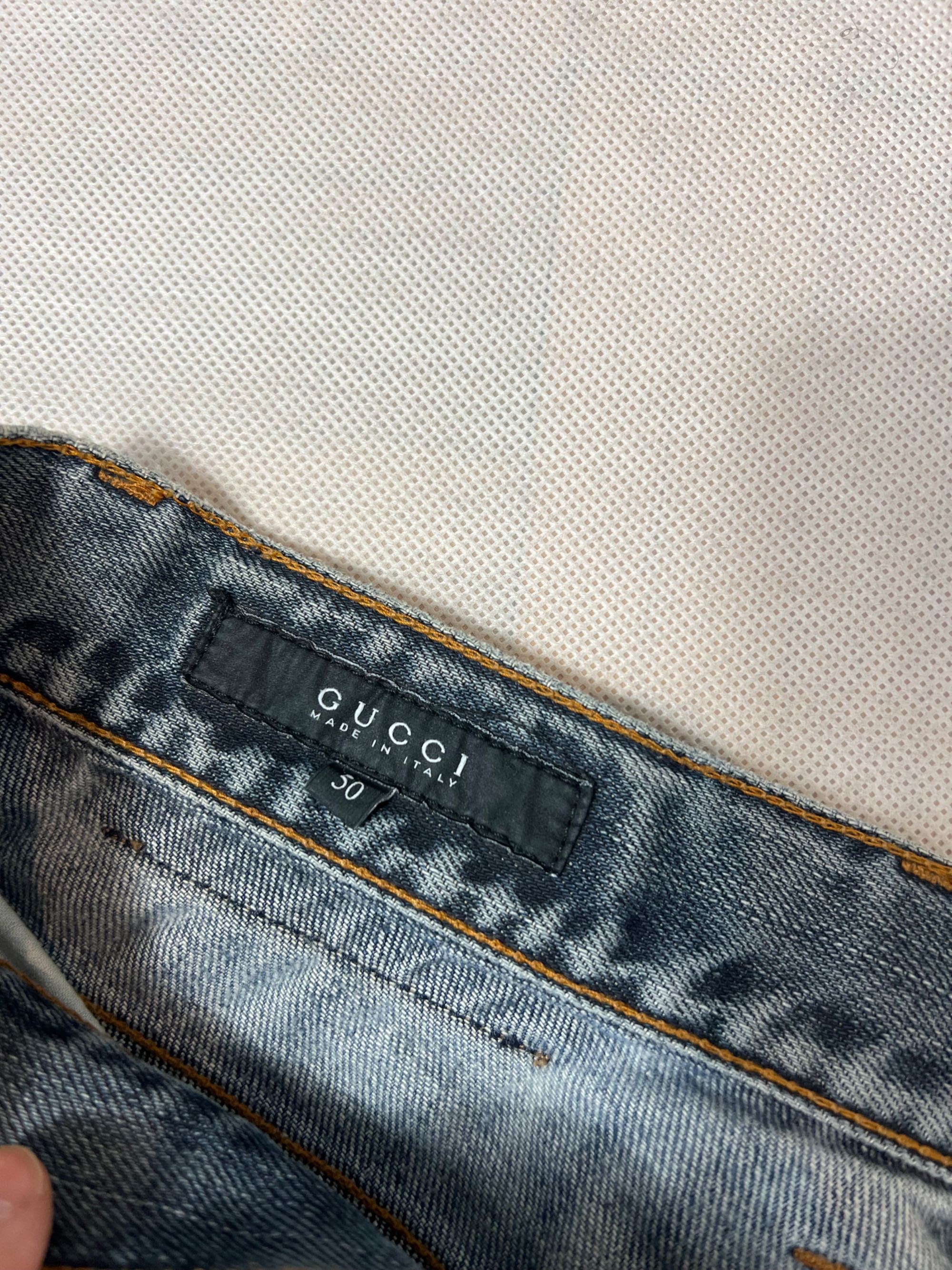 Spodnie Gucci pattern multi logo jeans