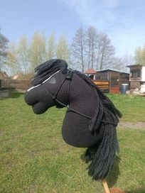 Hobby horse koń na kiju kary czarny