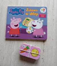 Świnka Peppa zabawa w sklep książeczka plus puzzle