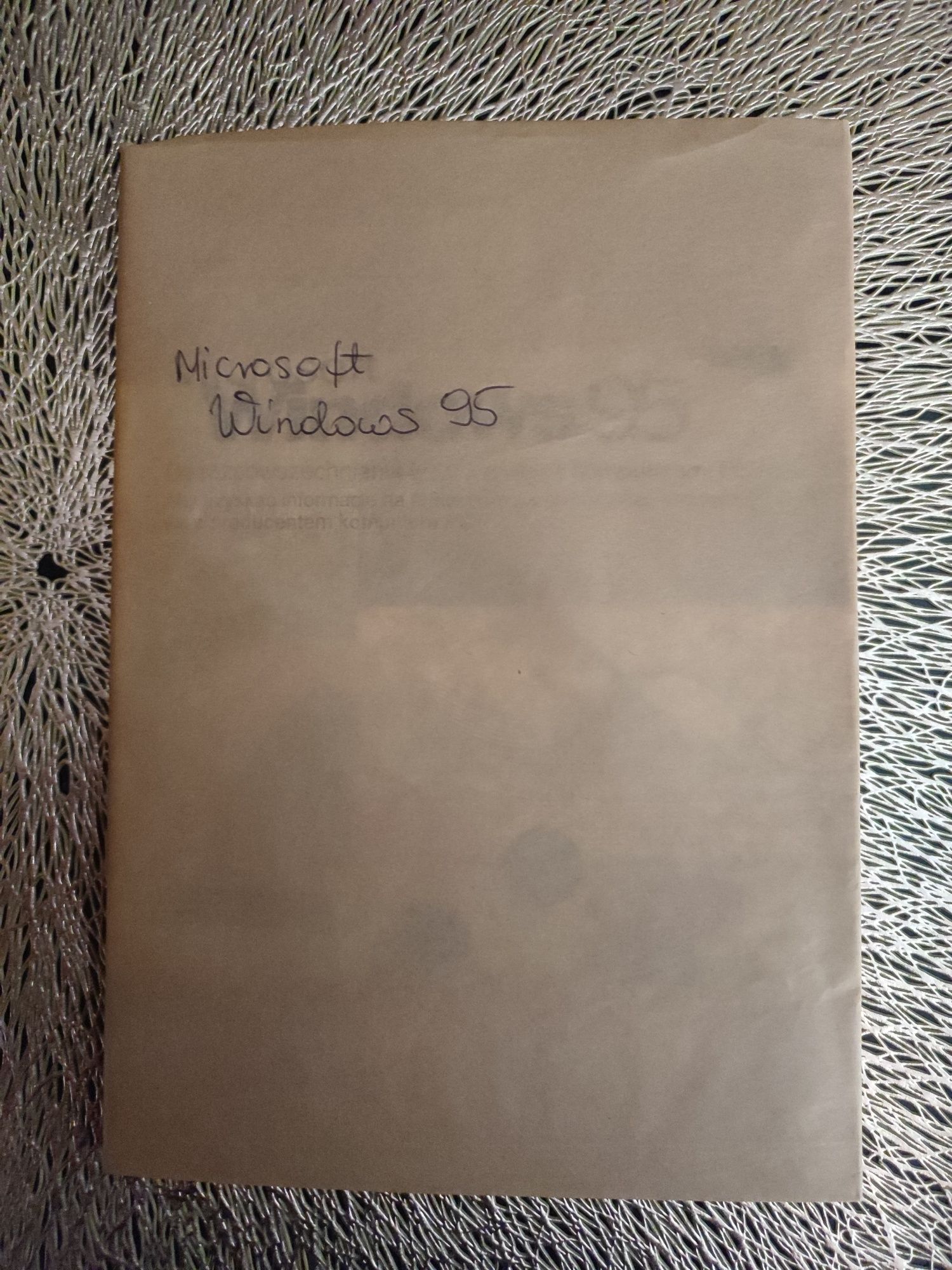 Microsoft Windows 95 płyta instalacyjna i podręcznik nowe