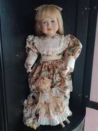 Duża porcelanowa lalka kolekcjonerska sygnowana unikat