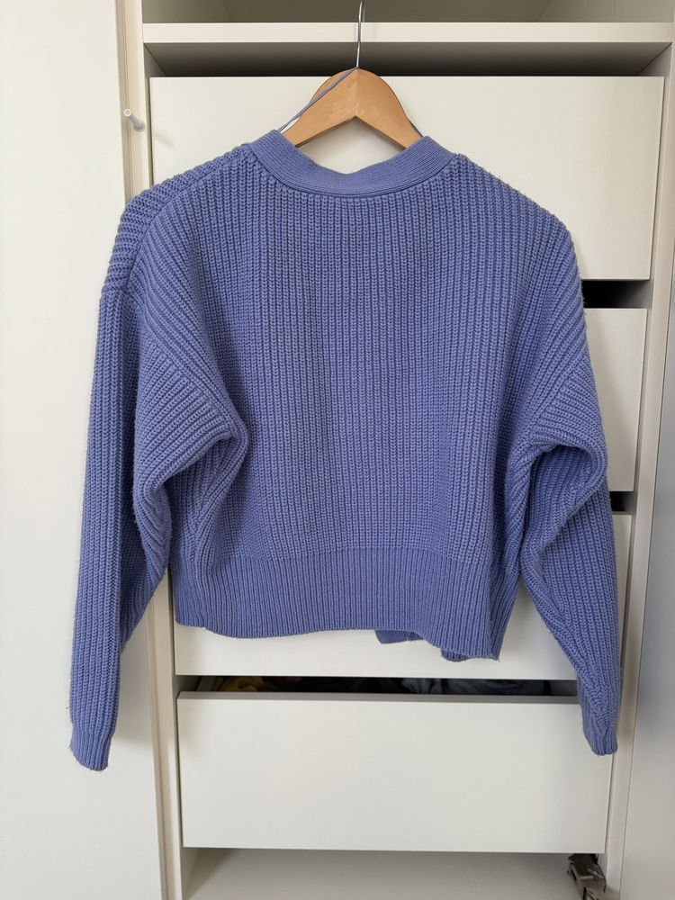Sweter rozpinany z dekoltem V ZARA S