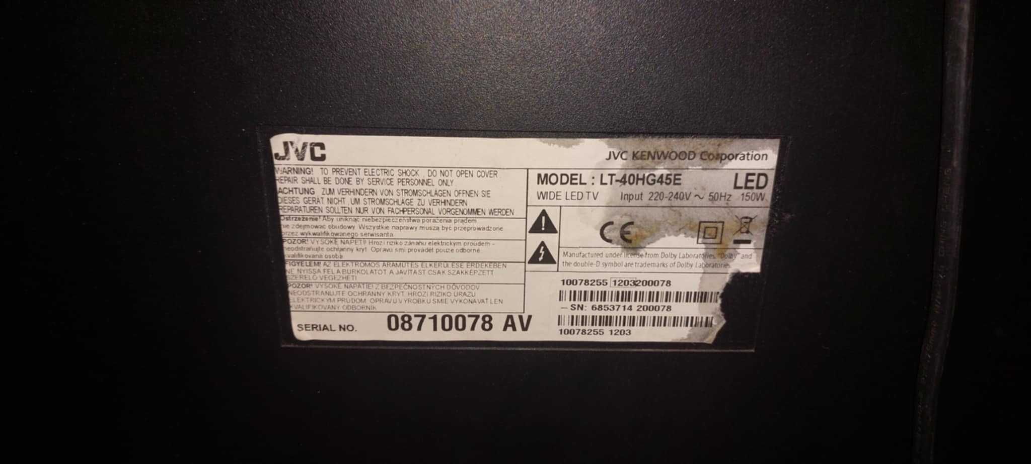 telewizor jvc lt-40HG45E 40 cali