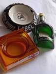 Lote de 4 cinzeiros vintage MARTINI, LABEL 5,  BENEDICTINO e LEOPOLD