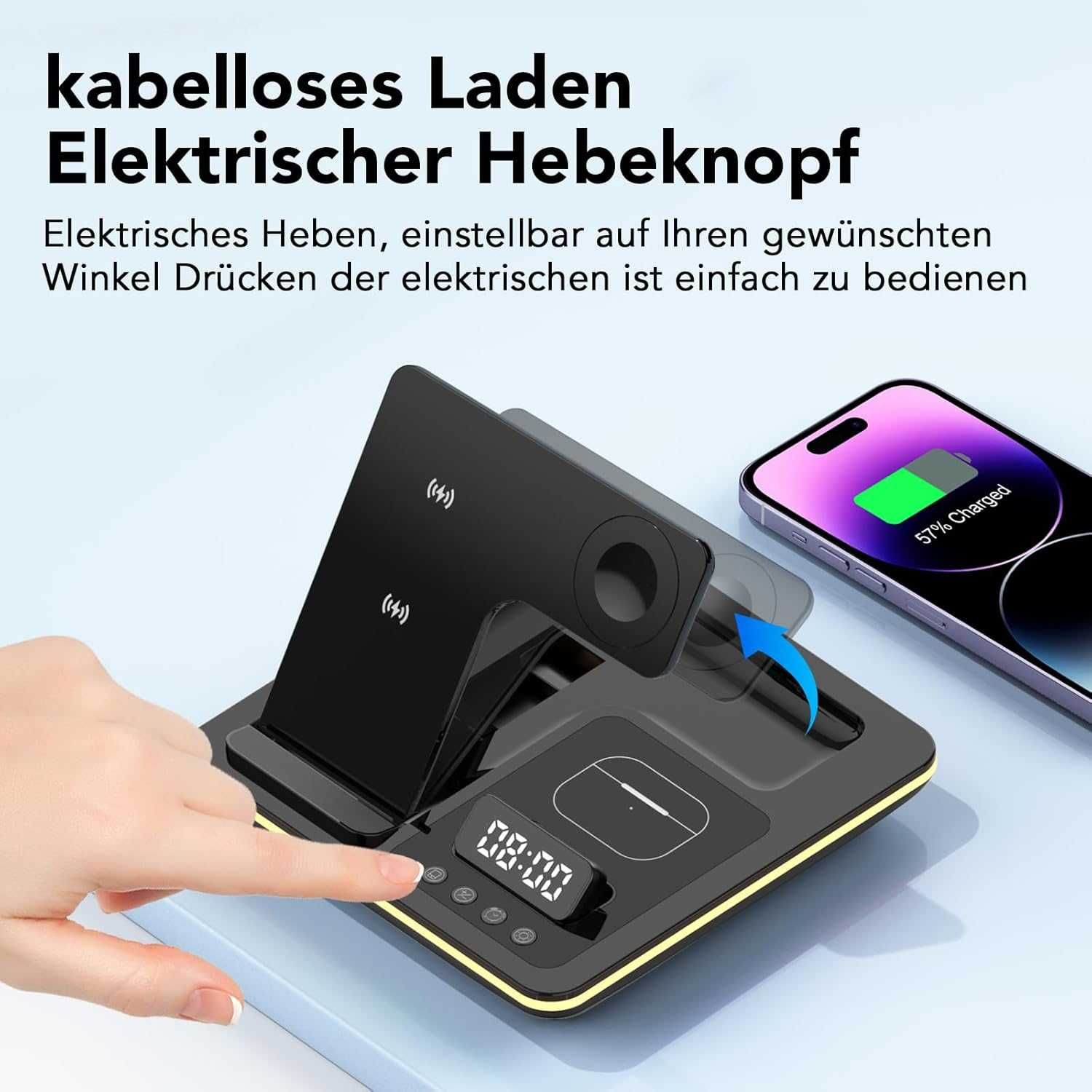 HATALKIN A93 Ładowarka Indukcyjna 25W iPhone Apple Watch Samsung 5w1