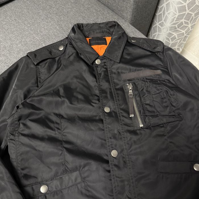 Нейлонова куртка бомбер чорна з коміром diesel black gold 48 m