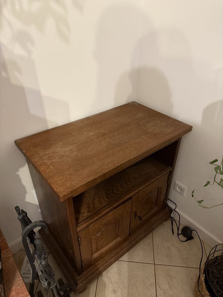 Szafka z prawdziwego drewna, barek, komoda rustykalna staro dawna