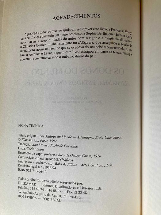 Os Donos do Mundo, de Georges Valence