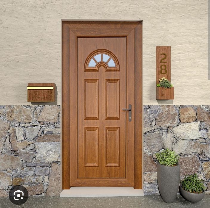 Porta PVC Carvalho Exterior - NOVA