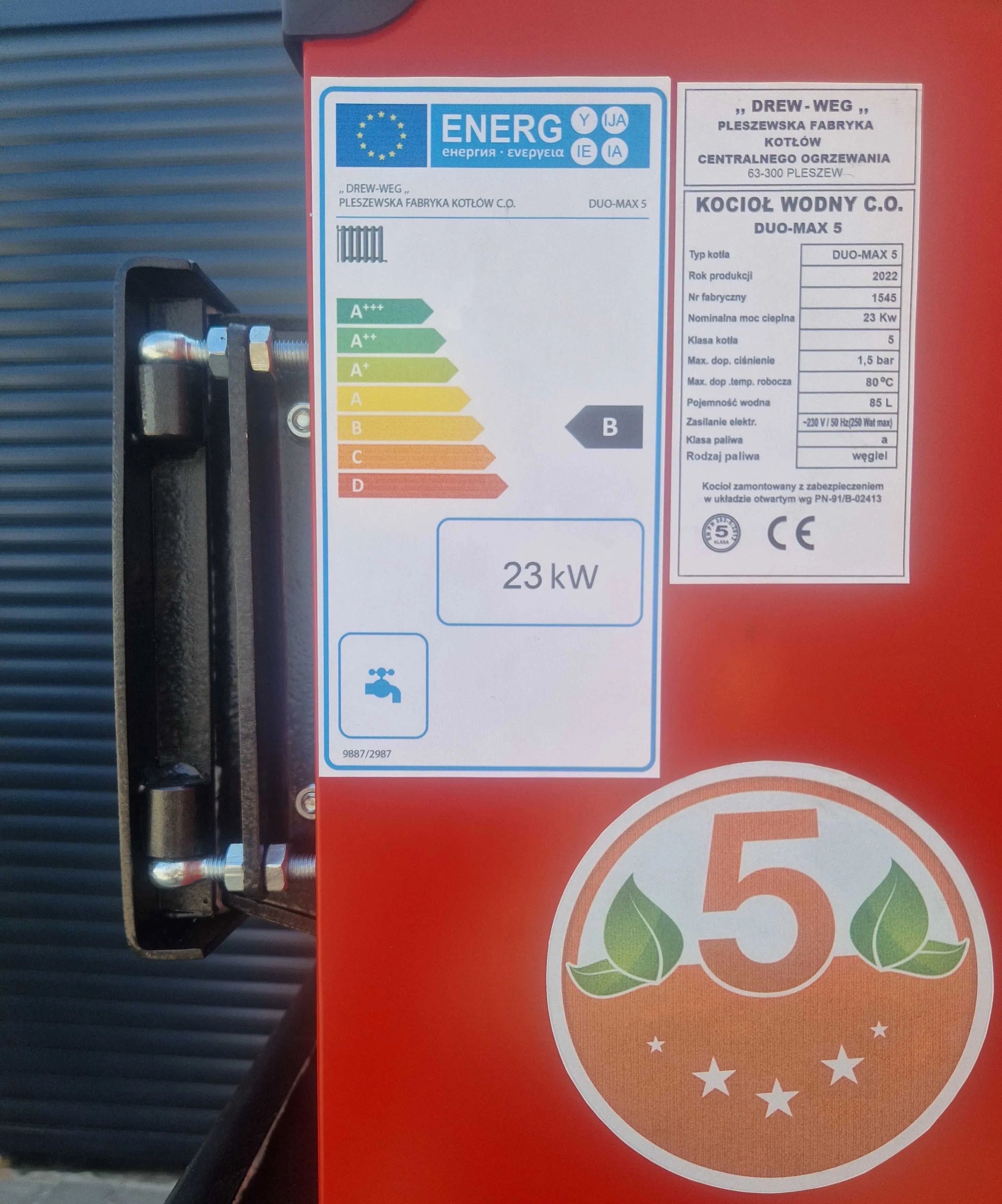 KOCIOŁ PIEC 23 kw drewno + węgiel, 4 kanały, DUŻY ZASYP, DOSTAWA 48H