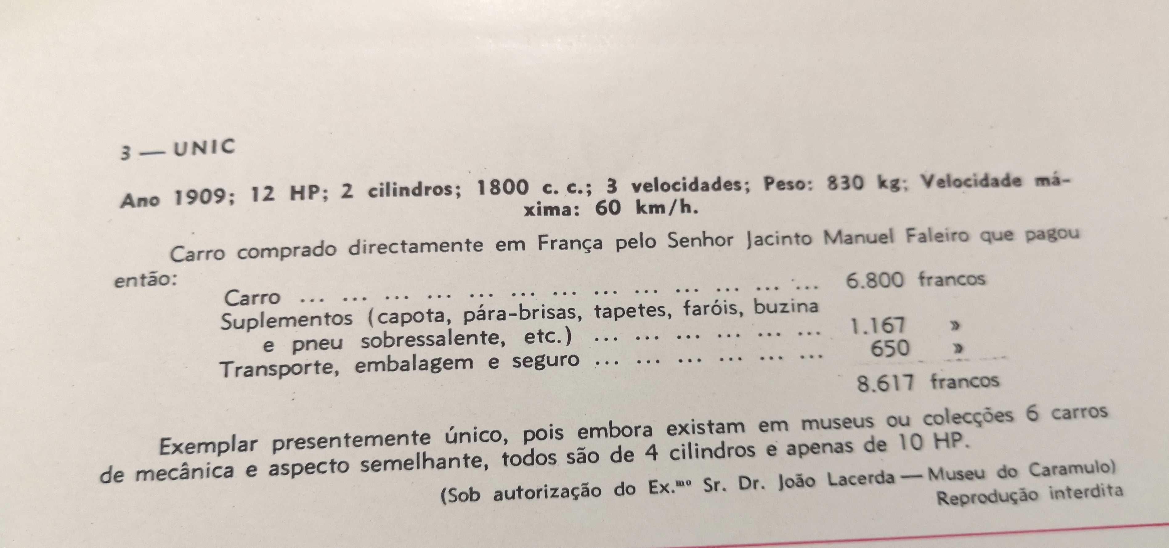 17 gravuras de carros antigos, impressas em papel couché