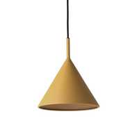 HKliving, lampa wisząca Triangle metalowa musztardowa, rozm M, VOL5062